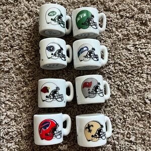 Vintage Ceramic Mini NFL Mugs